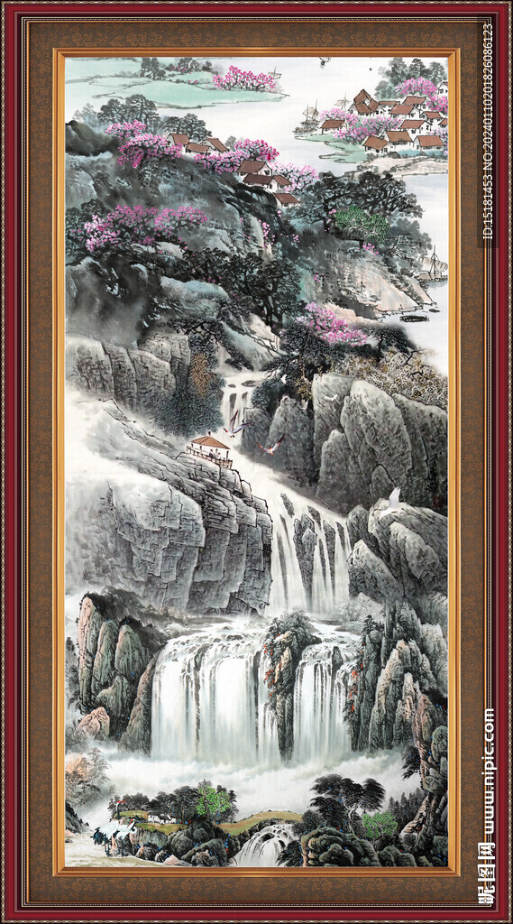 客厅山水画 