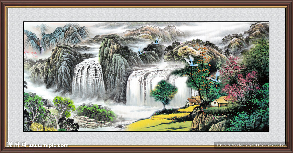 山水中堂画 