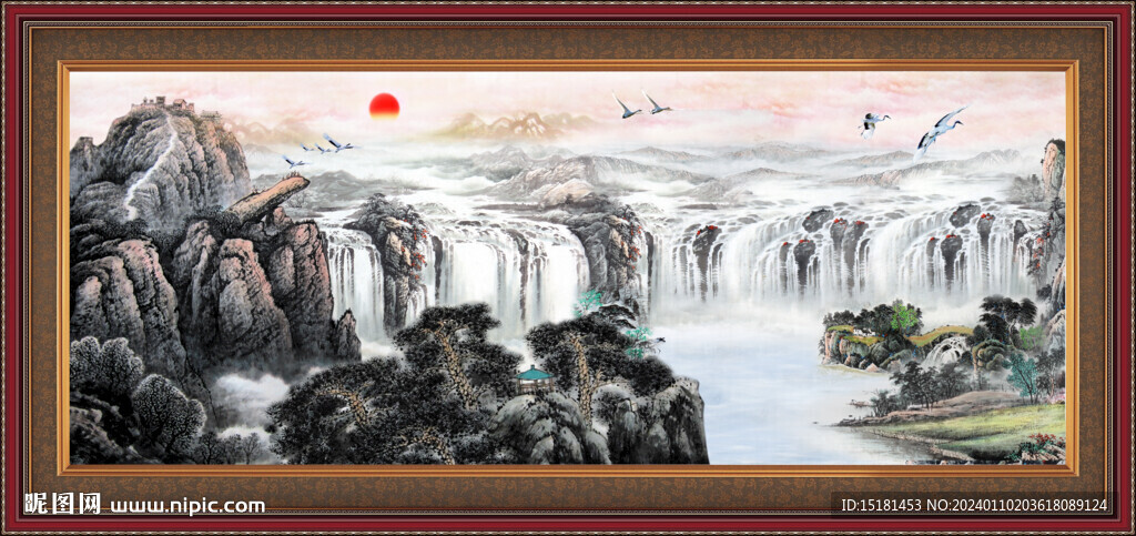 大厅山水画 