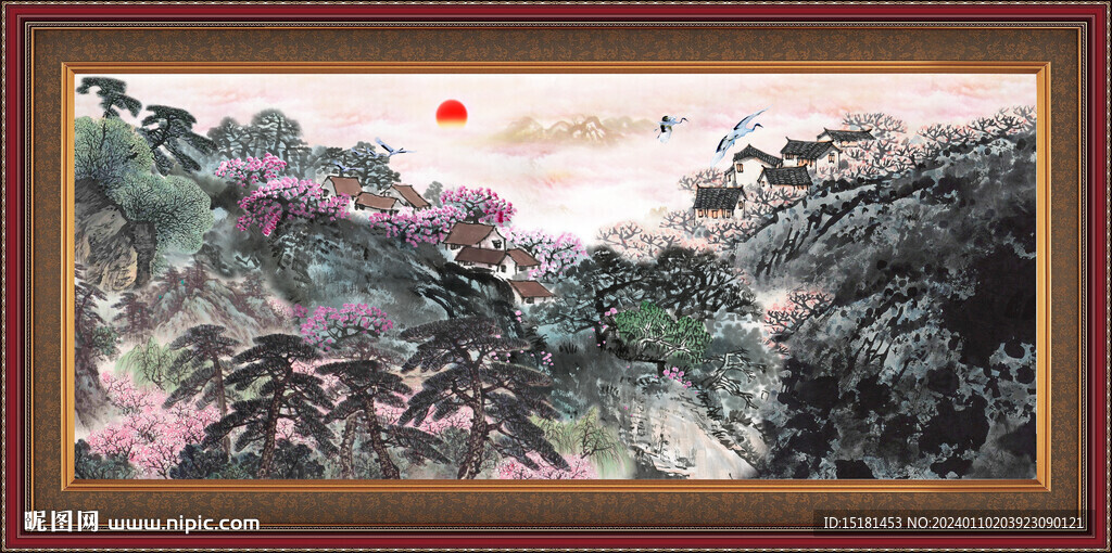 大厅山水画 