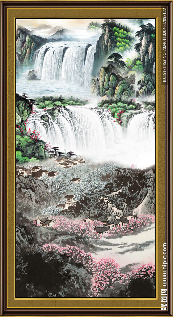 山水中堂画 