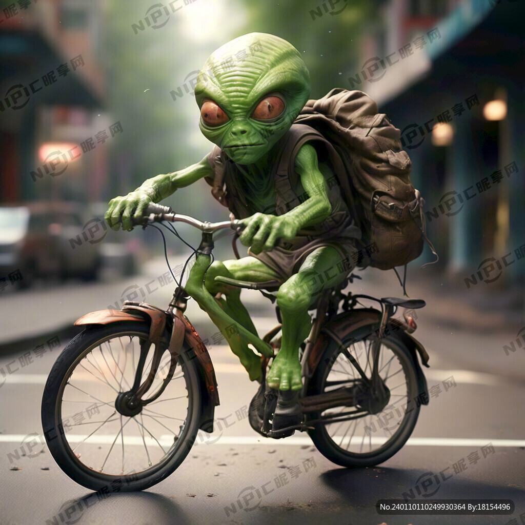 骑自行车的外星人
