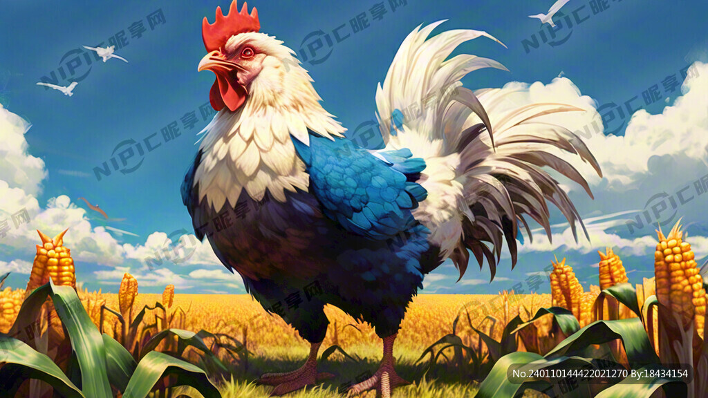 蔚蓝天空  丰收玉米地 