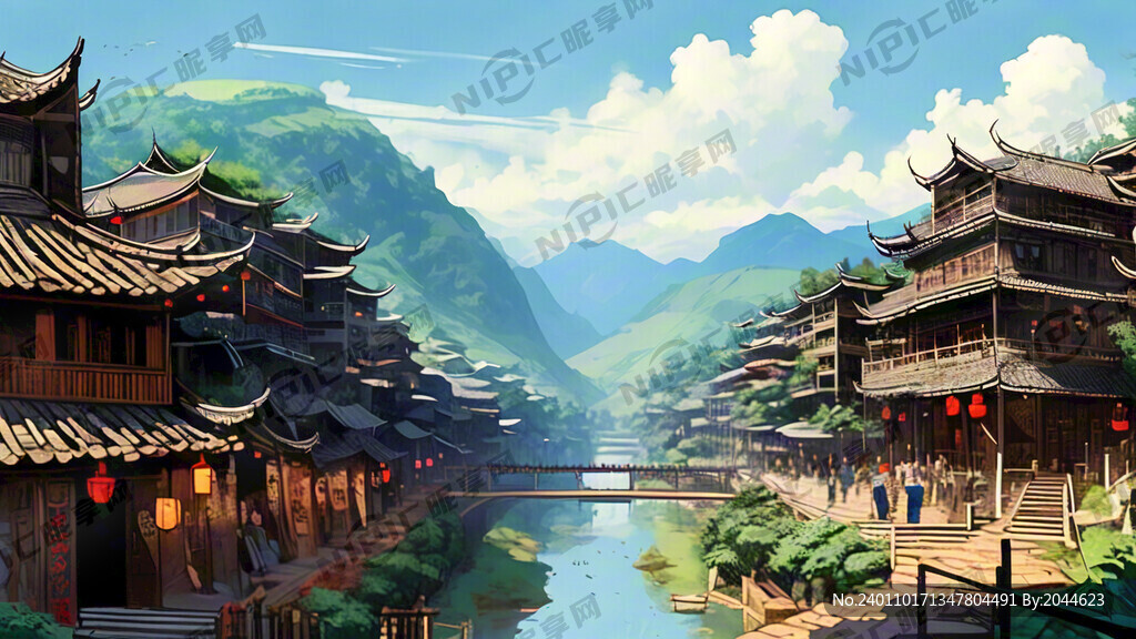 贵州西江苗寨主体背景 明亮清晰