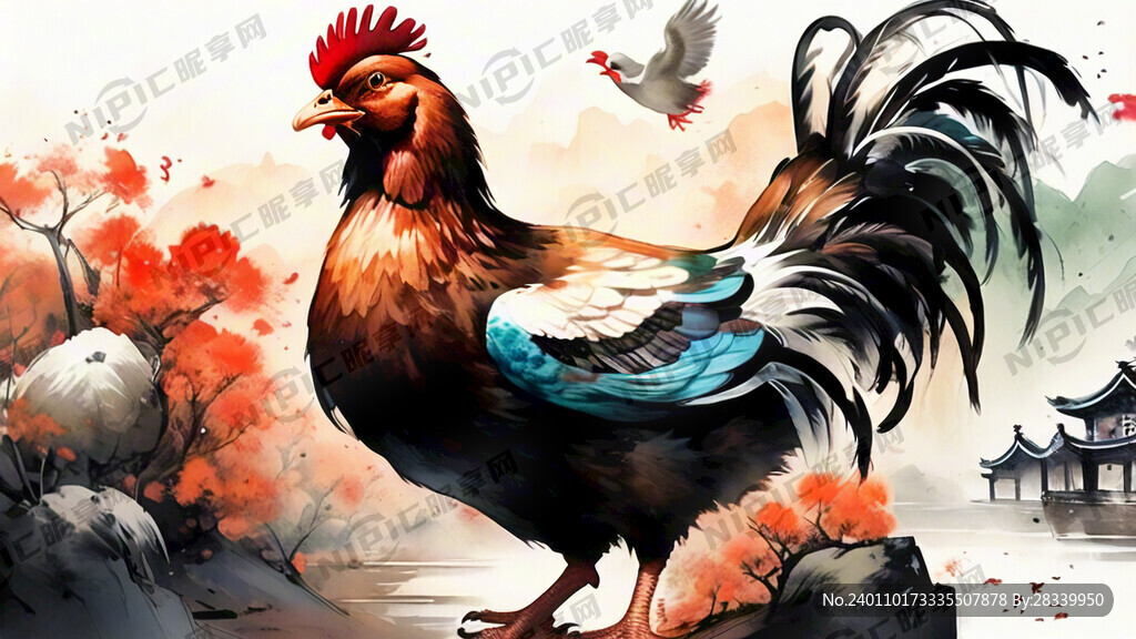 鸡 鸭 山水 村庄