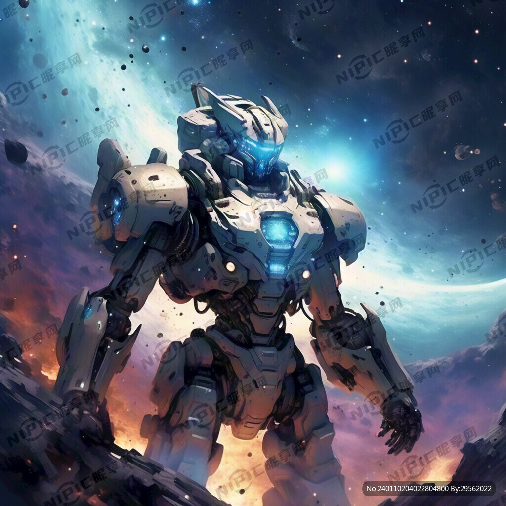 机甲 银河 星空 大场景