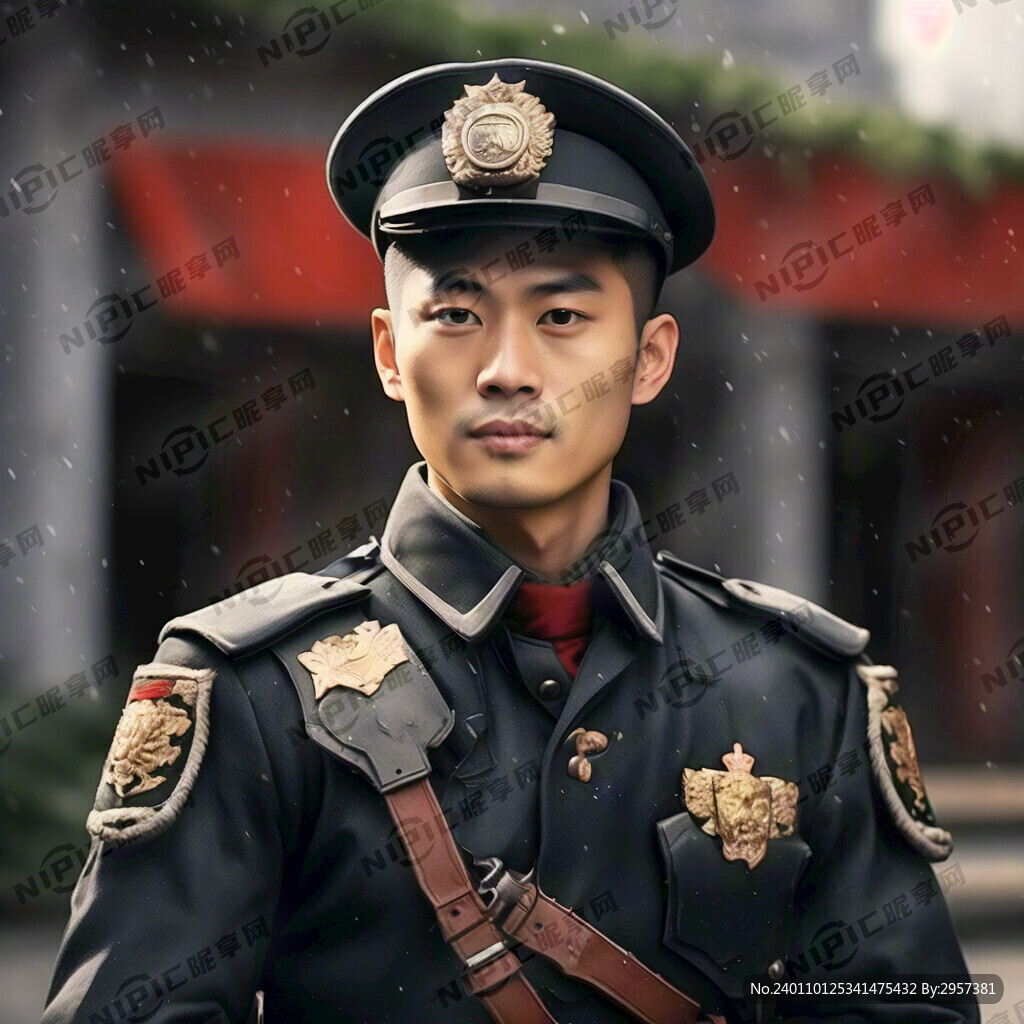卫士 男 敬礼