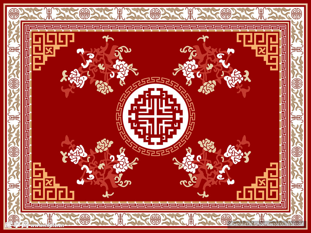 新中式地毯桌布
