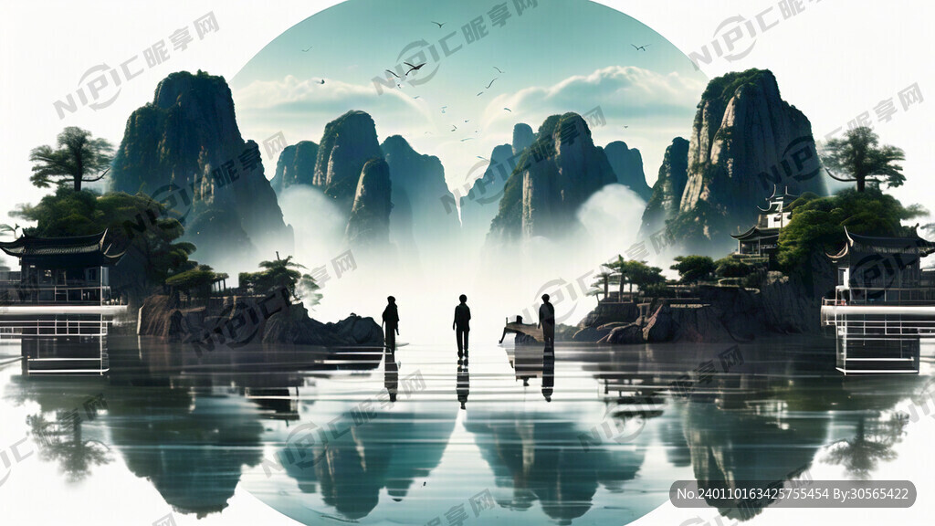 量子纠缠白色青色背景