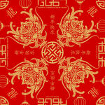 红色龙底纹