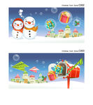 圣诞雪人矢量展板素材