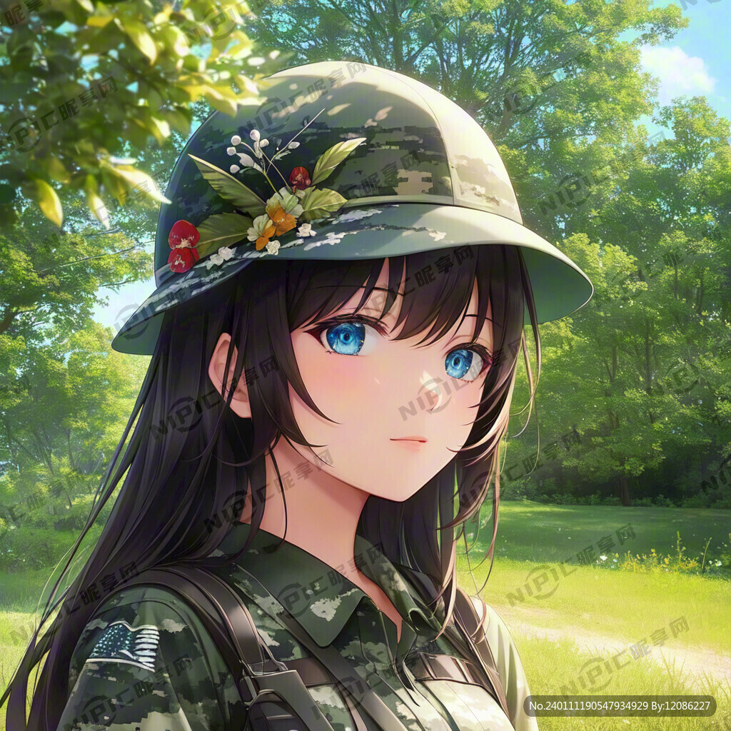末日女兵 头像  帽子 迷彩