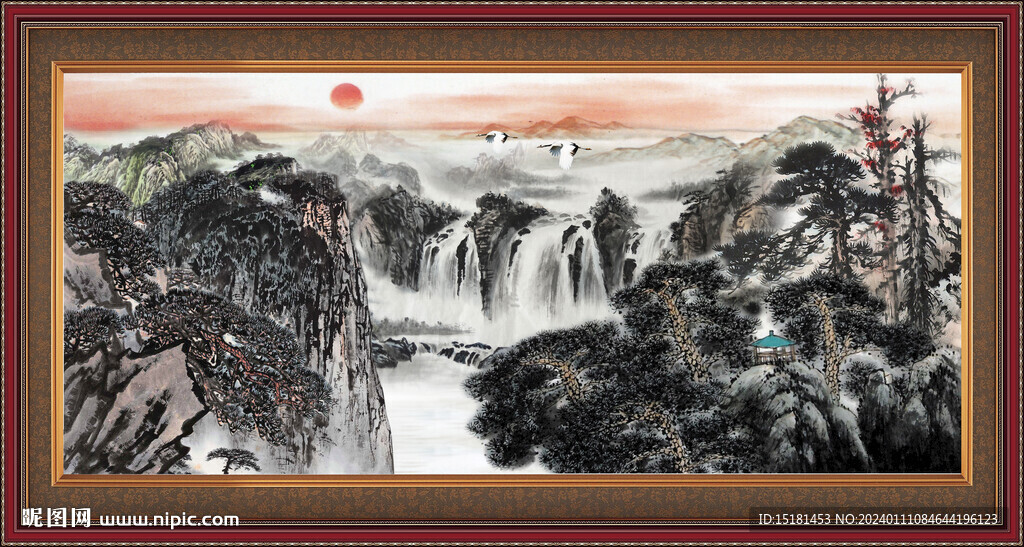 大厅山水画 
