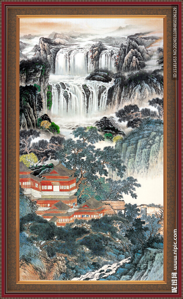 大厅山水画 