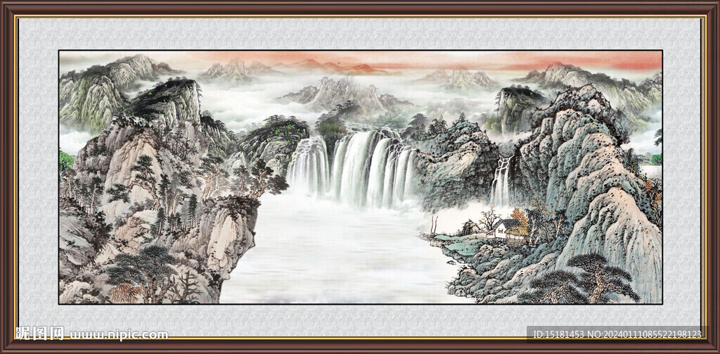 装饰山水画 