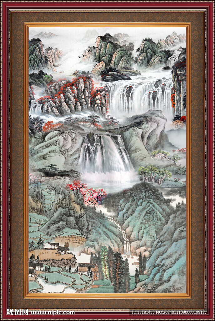 装饰山水画 