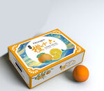 橙子天地盖礼盒效果图 平面图