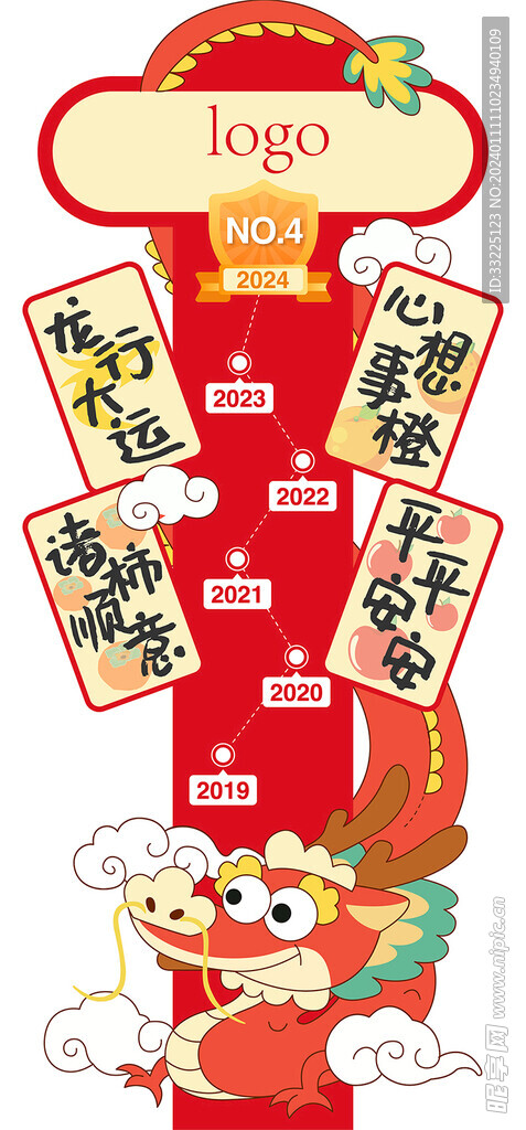 2024龙年指示牌立牌