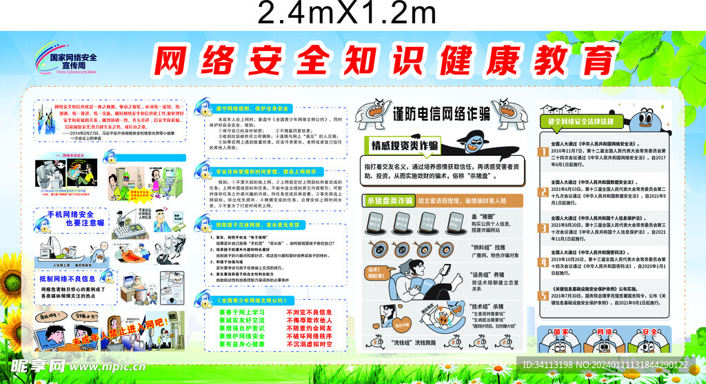 网络安全展板海报