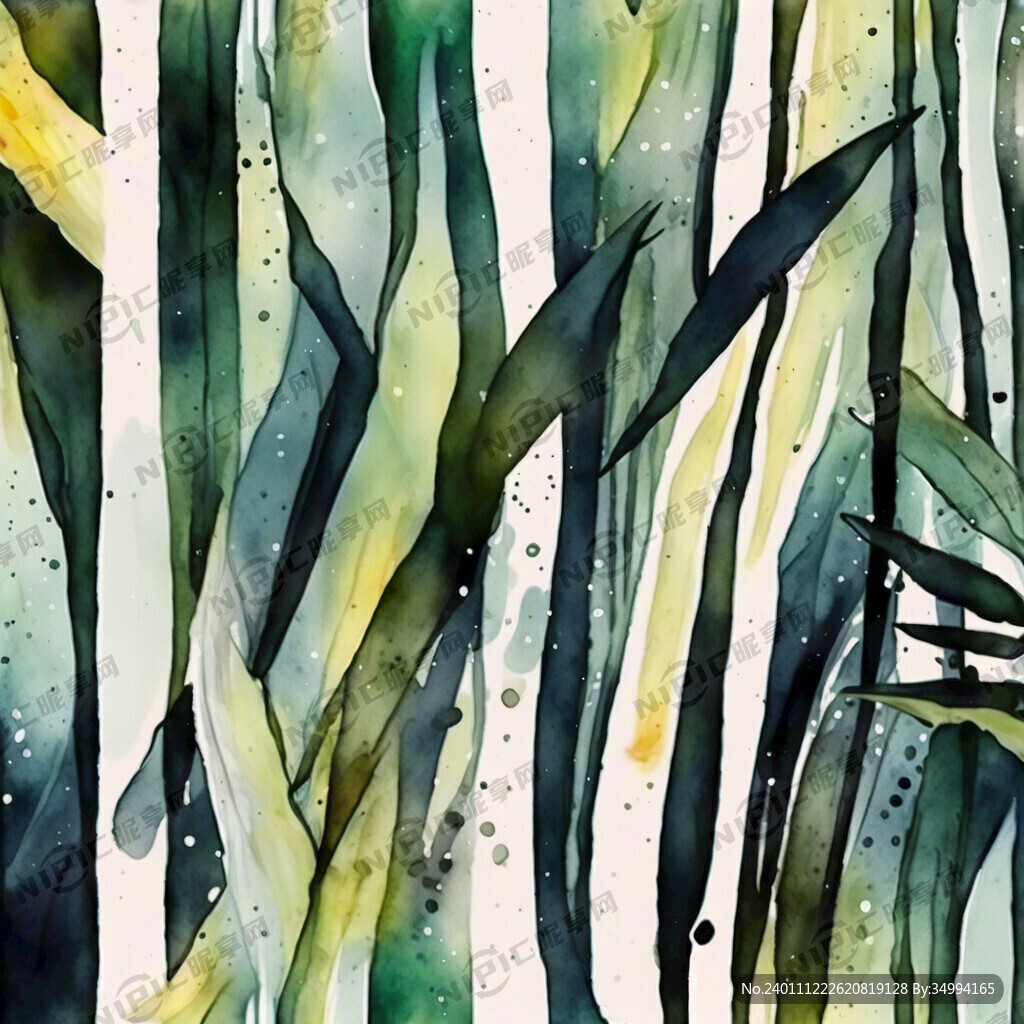 背景绿色水彩条纹间隔