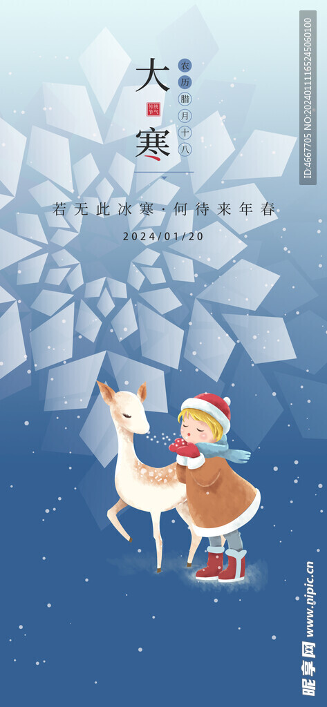 大寒节气海报