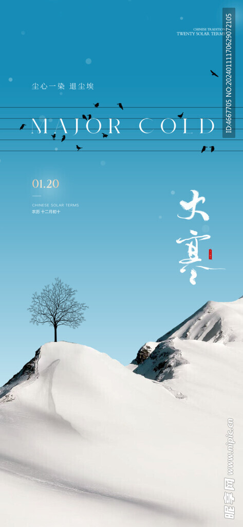 大寒节气海报