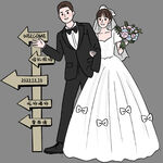 婚礼卡通迎宾