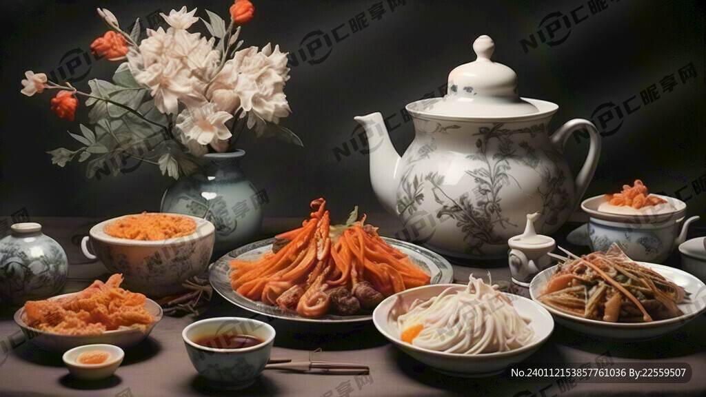 中餐菜品背景