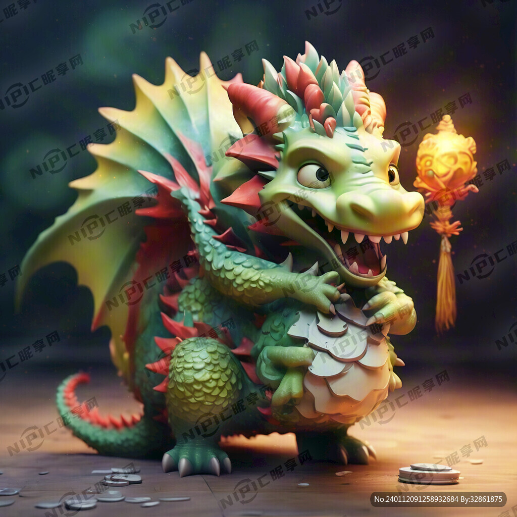 卡通龙年 银行 美陈