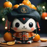 柑橘玩偶吉祥物  新年风格  可爱 有食欲  柑橘做头像