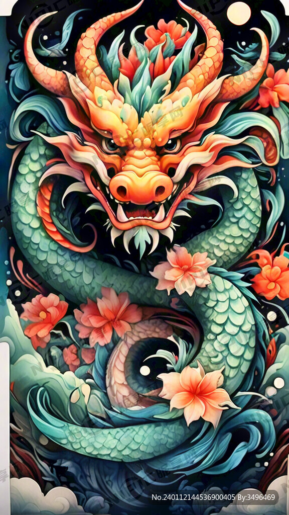节新年国潮过年新春除夕中国风插