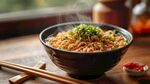 热气腾腾的香辣面美食