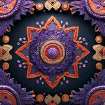 紫苒色带一点红色的具有藏族特色的直播背景布