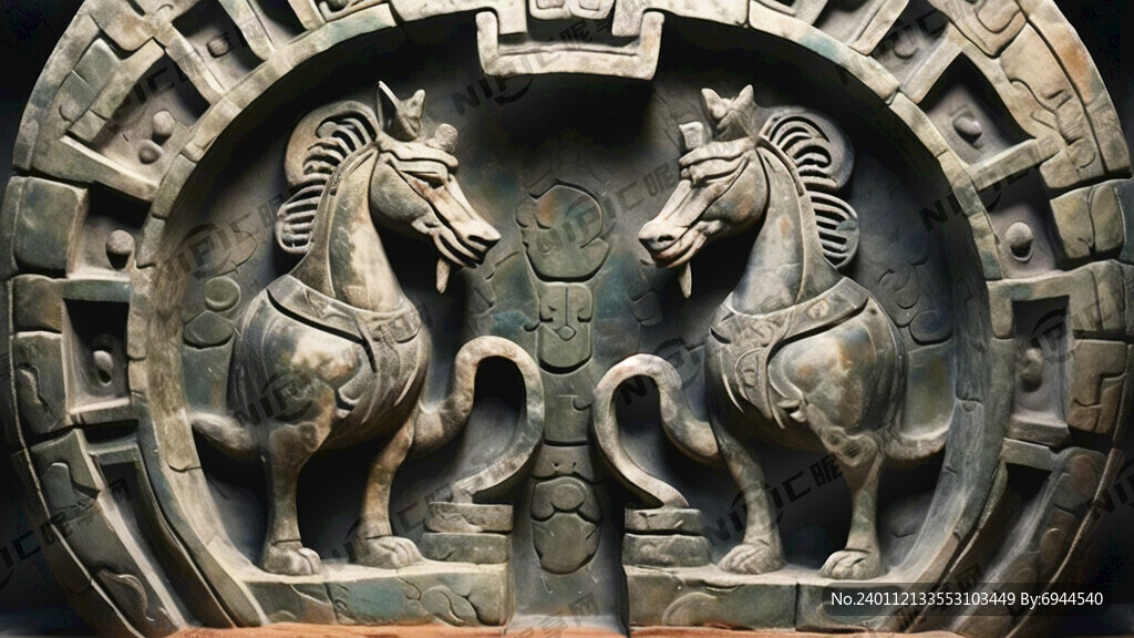 西汉时期石雕壁画 文物