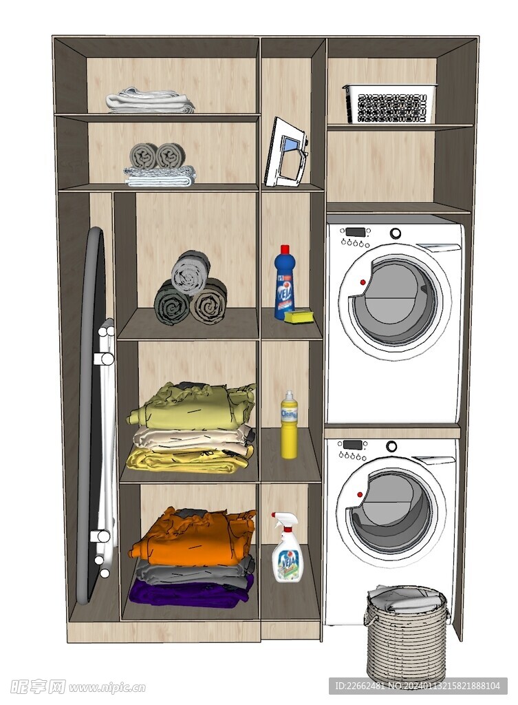 洗衣柜SU模型