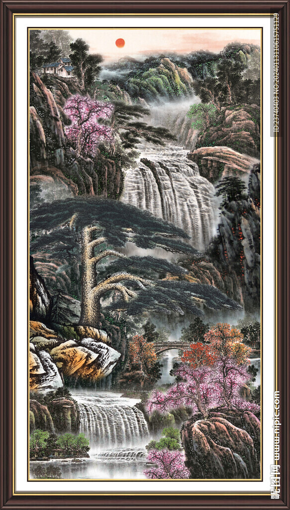 装饰山水画 