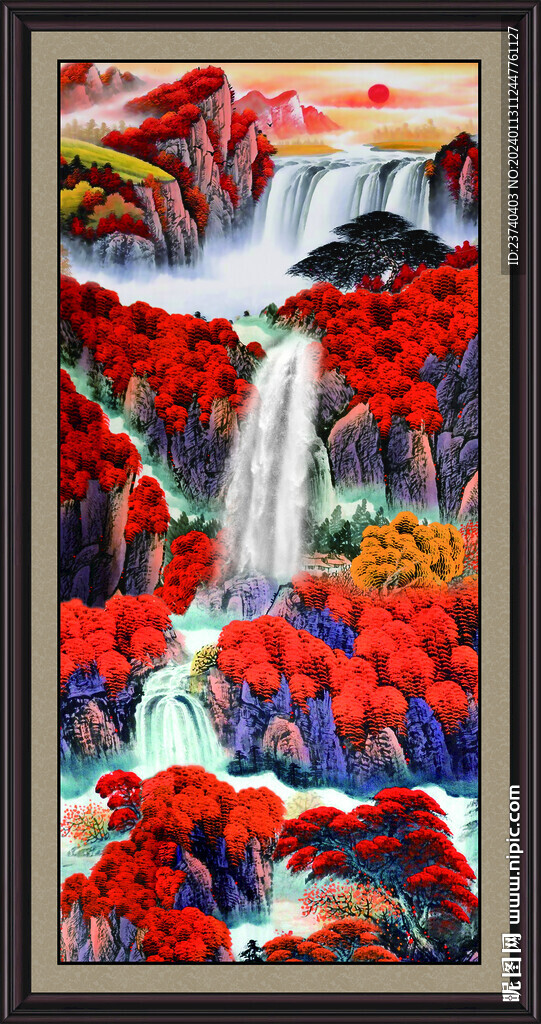 山水画风景 