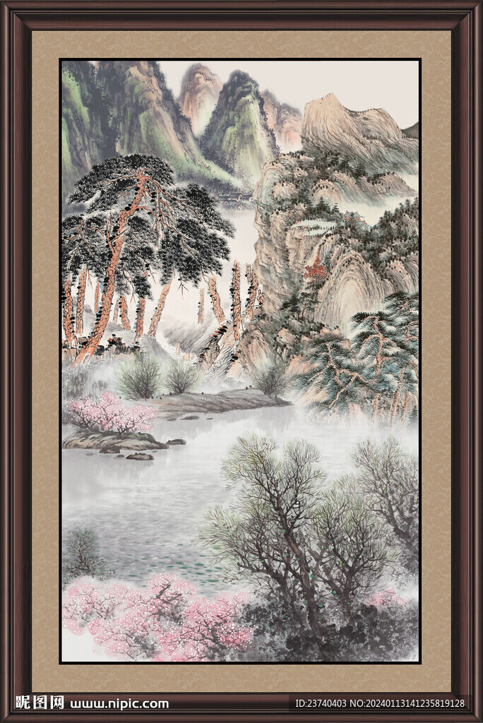 中堂山水画 