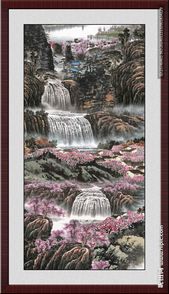 中堂山水画 