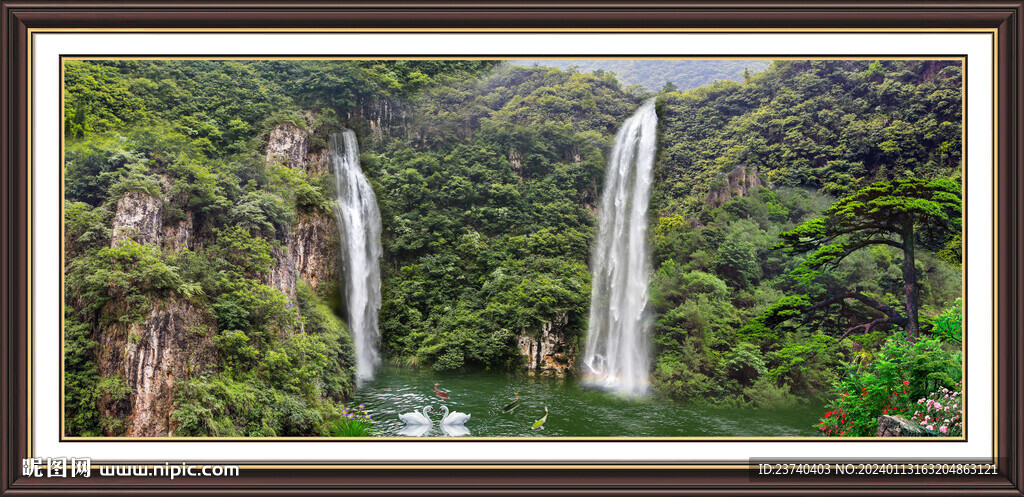 中堂山水画 