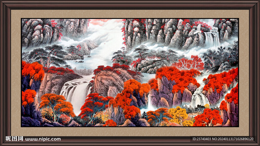 中堂画山水 