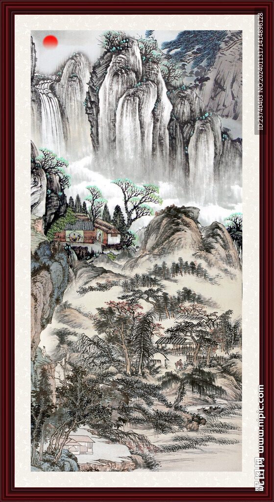 中堂画山水