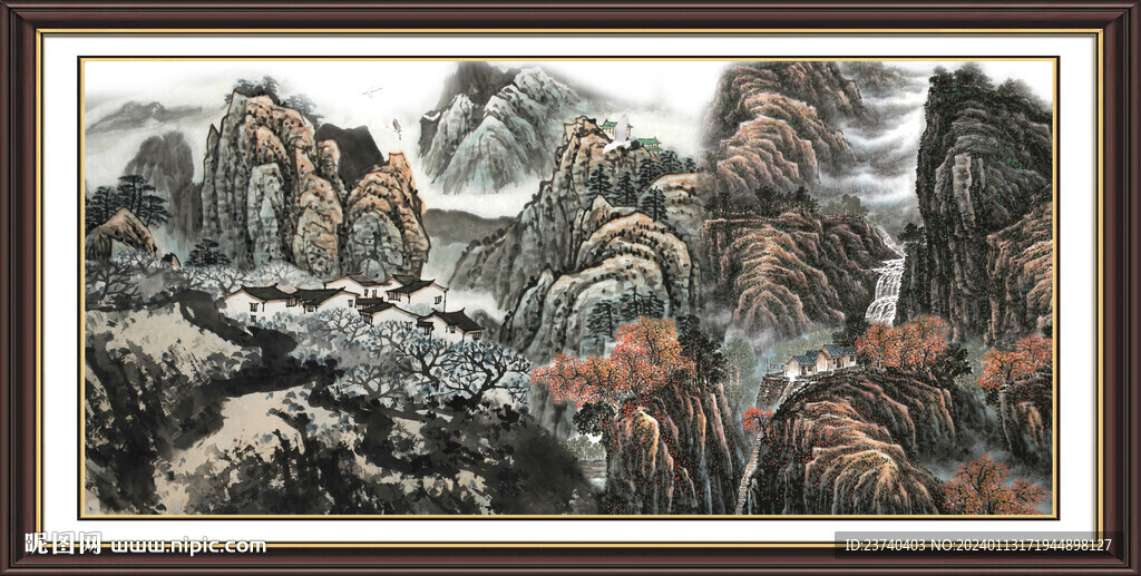 中堂画山水