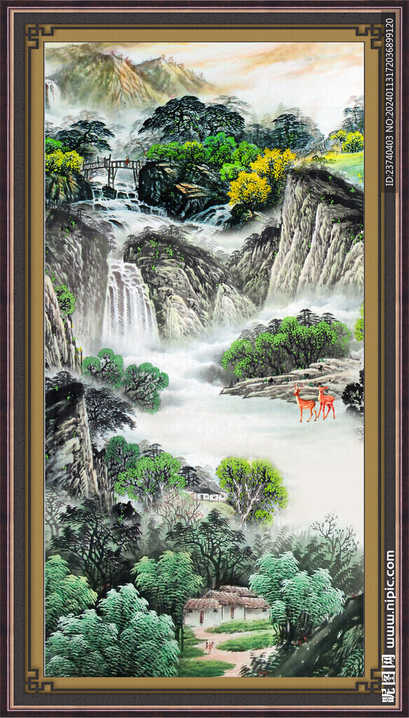 中堂画山水 