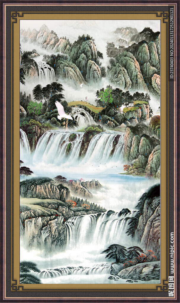 中堂画山水