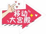 异形手举牌 