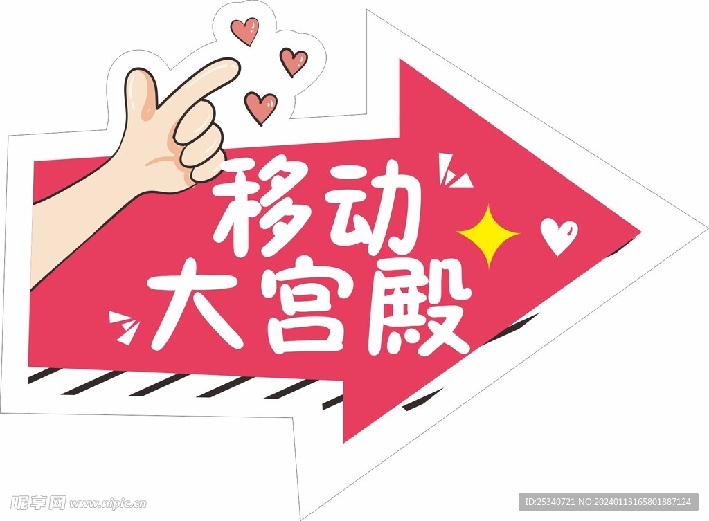 异形手举牌 