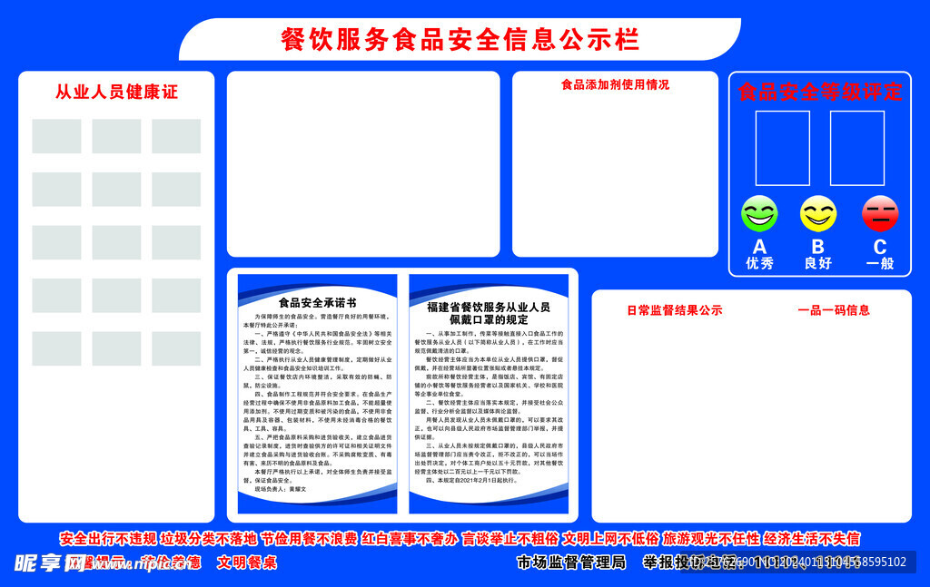 食品安全信息公示栏