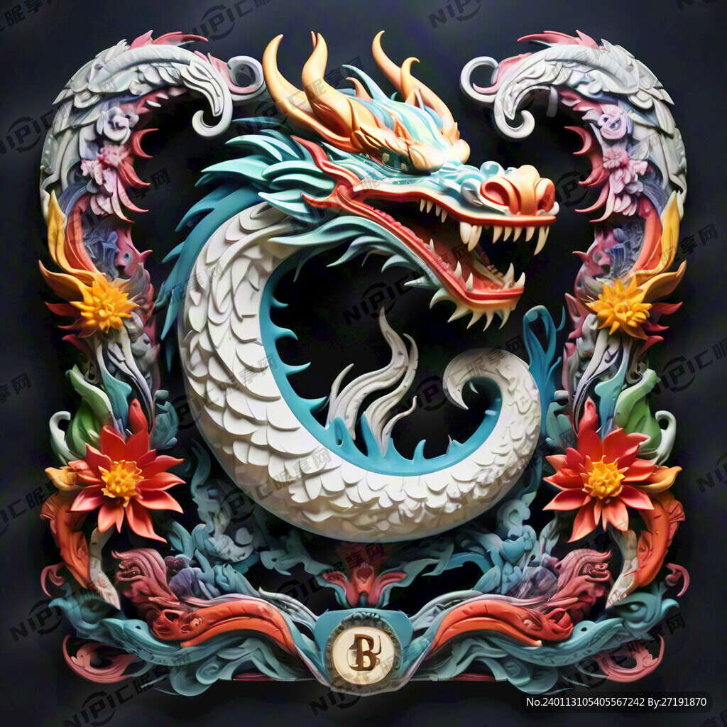 龙行龘龘耀海田 字体设计