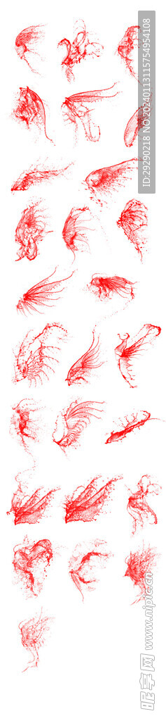 水滴翅膀笔刷png免扣素材